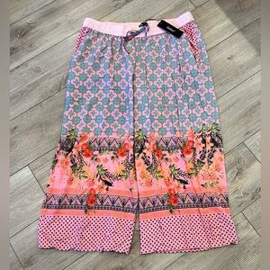 Tolani Collection Women’s - Printed Woven
Palazzo Pants - pink Multi - Large New